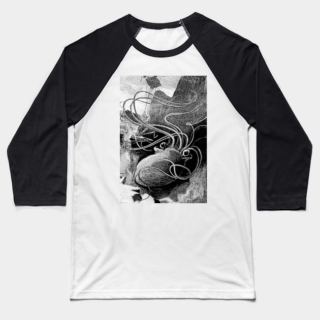 The Actual Martian - War of the Worlds - Warwick Goble Baseball T-Shirt by forgottenbeauty